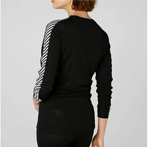 Helly Hansen Crew Neck Base Layer Long Sleeve Shirt Black Lifa Wicking Hiking